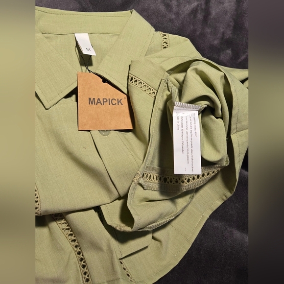 MAPICK Men's Casual Beach Button Down #862 - Picture 4 of 9